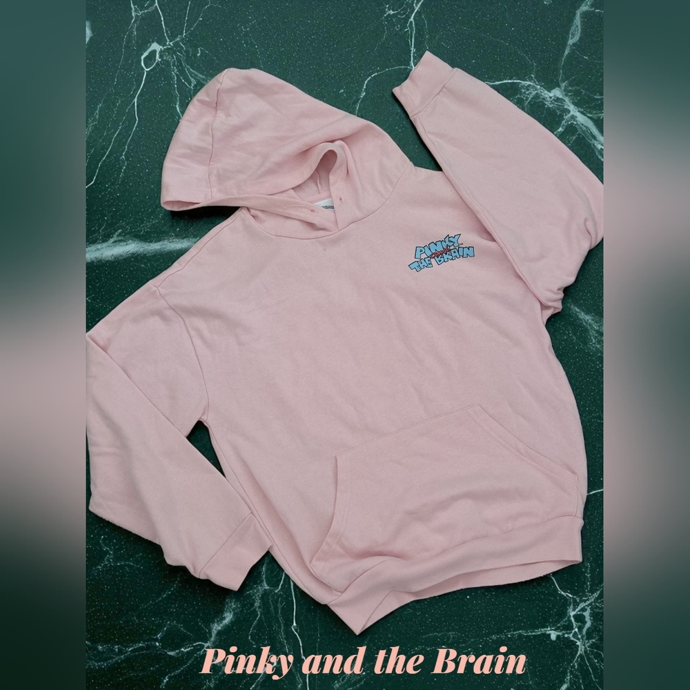 *0647 Animaniacs Pinky and the Brain sweatshirt hoodie Women size Small